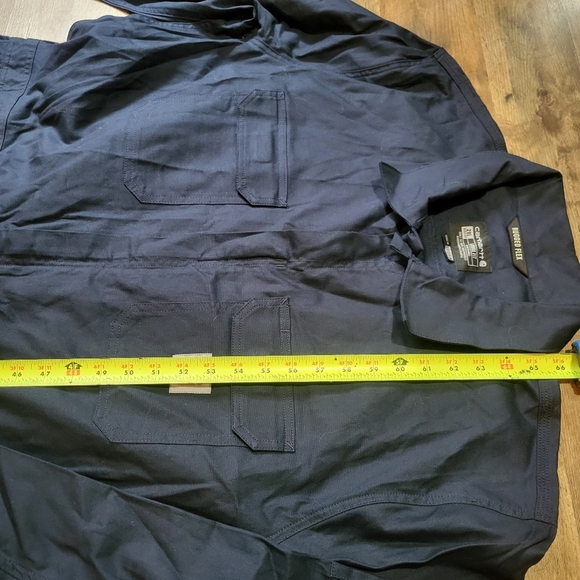Carharrt Men's Navy Rugged Flex Canvas Coveralls Size 2XL - Picture 2 of 10